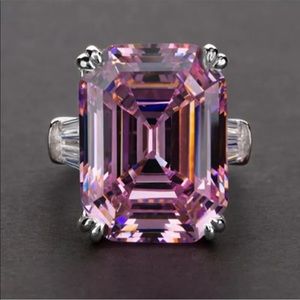 NWOT pink sapphire big fancy shiny  ring